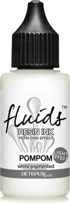 Produktbild von Octopus Fluids Resin Ink POMPOM, Alcohol Ink für Epoxidharz PETRI DISH EFFECT Light, weiß