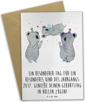 Produktbild von Mr. & Mrs. Panda Grußkarte 2017 Geburtstag - Weiß - Geschenk, valentinstagskarte, Happy Birthday, Glückwunsch, osterkarten, wunderbare Erinnerungen, Geburtstagsgeschenk