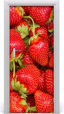 Produktbild von Tulup Türaufkleber 85x205 cm Dekorative Aufkleber Selbstklebend Wasserdichte Tapete Abnehmbar Schlafzimmer Wohnzimmer Wohnkultur - Erdbeeren