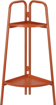 Produktbild von Blumenständer aus Metall, für Ecke, 2 Ablagen, 70 cm
