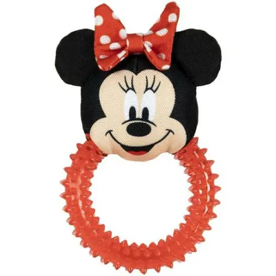 Produktbild von Disney Minnie Mouse Hundespielzeug – Beißring mit Quietscher & Zahnpflege