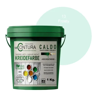 Produktbild von Contura BeGreen 1Kg. Kreidefarbe Shabby Chic Möbellack - 13 Frosty