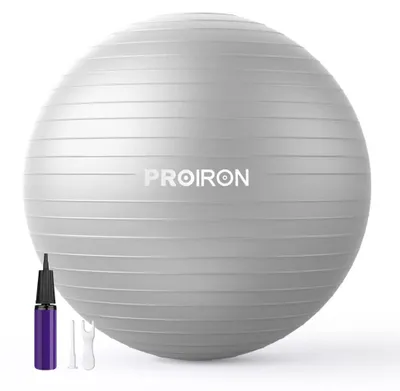 Produktbild von PROIRON Gymnastikball Pezziball Sitzball Trainingsball Fitnessball & Balance für Core-Training mit Pumpe Anti Burst Pilates Ball Robuster für Erwachsene Büro Pezzibälle Gymnastikbälle