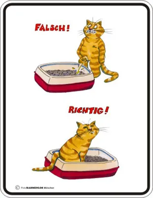 Produktbild von falsch richtig pinkeln - Fun-Schilder - Blechschild