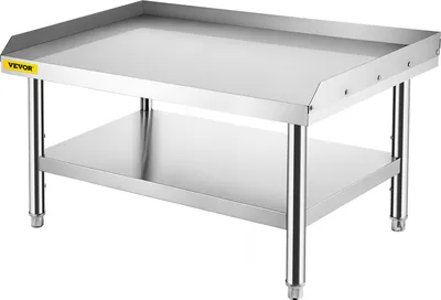 Produktbild von VEVOR Edelstahl-Gerätegrillständer, 48 x 30 x 24 Zoll Edelstahltisch, Grillständertisch mit verstellbarer Ablagefläche, Geräteständer-Grilltisch für Hotel, Zuhause, Restaurantküche