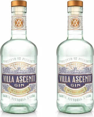 Produktbild von Villa Ascenti Gin 2er Set, italienischer Gin, Spirituose, Alkohol, Flasche, 41 %, 2 x 700 ml