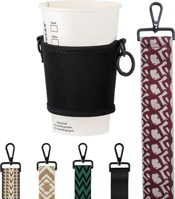 Image de Porte-tasse - Idéal pour les gobelets et les gourdes - Parfait pour tous les types de tasses et de gourdes (couleur : rouge)