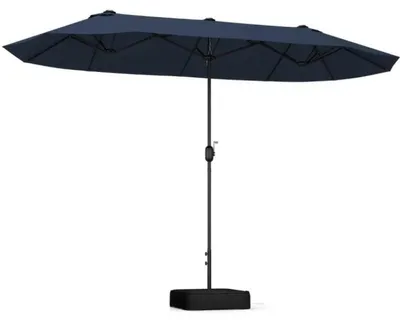 Obrázek produktu pro Dvojitý slunecník s klikou a stojanem NP13435EU-NY, 400 x 212 cm, tmave modrý