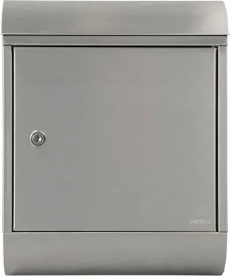 Immagine prodotto di MEFA Briefkasten Topaz 844 mit Zeitungsrolle Farbe Edelstahl, +Sicherungsschloss