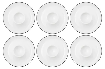 Zdjęcie produktu dla Seltmann Weiden - Zestaw 6 podstawek na jajko 12.5cm Lido Black Line