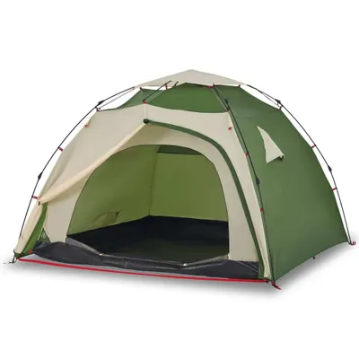Immagine prodotto di Tenda a Cupola da Campeggio 4 Persone Verde a Rilascio Rapido
