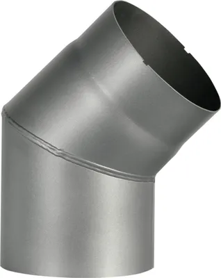 Produktbild von FireFix Ofenrohrbogen 45°, Ø 150 mm, mit Reinigungstür, hellgrau