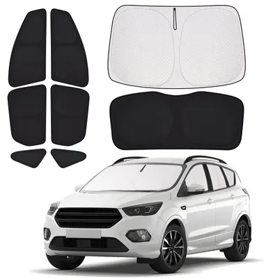 Zdjęcie produktu dla Kompletny zestaw osłon przeciwsłonecznych do samochodu Ford Kuga (2020-2024), zapewniający pełną ochronę, izolację termiczną i prywatność