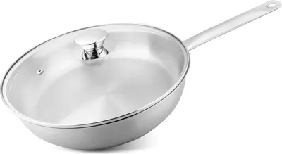 Obrázek produktu pro MagicHome Pánev Chloe, 28 cm, 4 litry, se skleněnou poklicí, nerezová ocel
