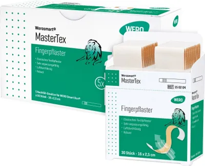 Produktbild von MasterTex Fingerpflaster, 16 x 2,5 cm, 5 x 30 Stück