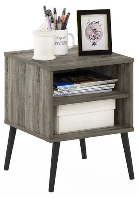Obrázek produktu pro Furinno Claude, příkonový stolek ve stylu poloviny století, s dřevěnými nohami, francouzský design