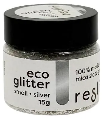 Eco Glitter Silber, feiner Mica-Glitzer, 15 g