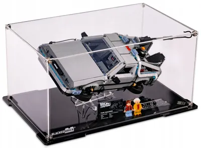 Produktbild von Blacked Brick Vitrine für LEGO® Creator 10300 – Zeitmaschine DeLorean