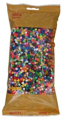 Obrázek produktu pro Hama sáček s 6000 midi korálky Mix 68 - 52 barev