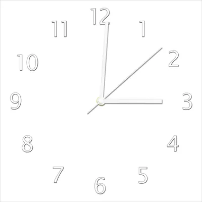 Produktbild von Wallario Design Wanduhr Weiß aus Echtglas, Größe 30 x 30 cm