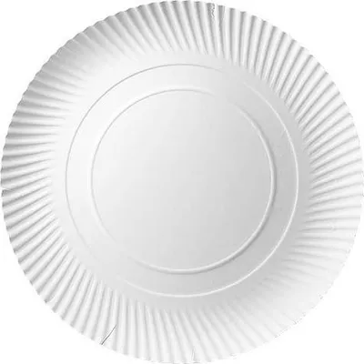 Produktbild von Weiße runde Pappteller 32 cm 100 Stück.