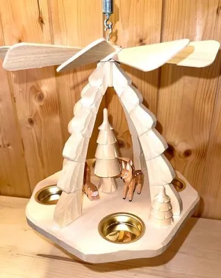 Produktbild von Deckenpyramide Rehe natur Höhe ca. 20cm NEU