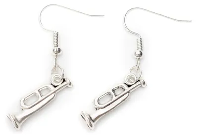 Produktbild von Trompeten Ohrringe Miniblings Trompetenohrringe versilbert Musik silber MINI
