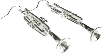 Produktbild von Trompetenohrringe Ohrringe Trompete Miniblings Blasmusik Brass versilbert + Box