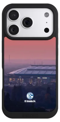 Produktbild von NIVOCASE Handyhülle für Apple iPhone 18 Pro  Hülle NIVOpure Case Schwarz FC Schalke 04 Offizielles Lizenzprodukt Stadion