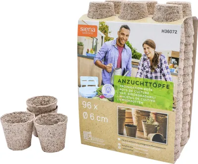 Produktbild von SIENA GARDEN 96 Anzuchttöpfe Ø 6 cm rund