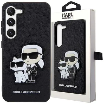 Produktbild von Karl Lagerfeld PolyurethanSaffiano Karl and Choupette NFT Case für Samsung Galaxy S23+ schwarz
