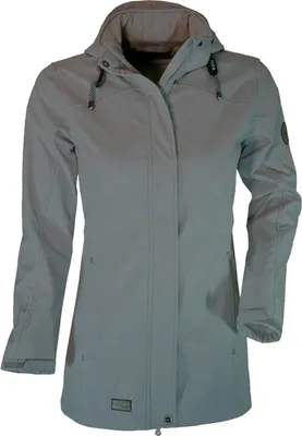 Produktbild von Blue Wave Damen Softshellmantel Biggi - Softshelljacke Outdoor-Jacke Mantel Softshell in Grau Größe 48
