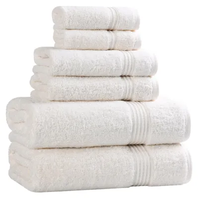 Produktbild von Superior Handtuch-Set, ägyptische Baumwolle, 6-teilig, Badezimmer-Essentials, Ha