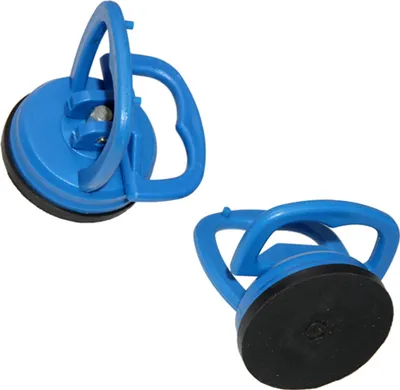 Immagine prodotto di 2 x sollevatore MINI a una mano Ventosa per vetro Ventosa in gomma per specchi Piastrelle 55 mm BLU