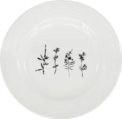 Produktbild von Flacher Teller aus Porzellan Croft Wild 27,5cm, weiß/schwarz