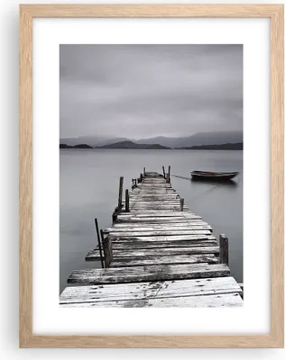 Produktbild von Gerahmtes Poster - Rahmen in heller Eiche - Brücke See - 30x40 cm - Wand Bild - Wanddeko - Wandbilder - Kunstposter - Wandposter - Bilderrahmen - Bilder - Kunstdruck - Wandbild - P2NPA30x40-3547
