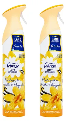 Produktbild von 2 x Febreze Madagaskar Vanille & Magnolie Lufterfrischer je185ml
