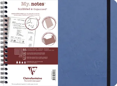 Produktbild von Clairefontaine 5x My.Notes Age Bag Spiralheft B5 60 Blatt liniert Blau 782464C