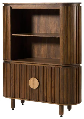 Produktbild von MASSIVMOEBEL24 Highboard Mango 120x40x150 braun geölt KYOTO #115