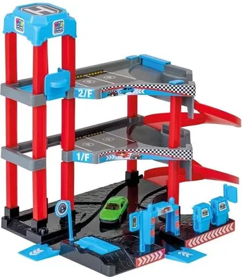 Produktbild von Happy People spielgarnitur Parkhaus 35 x 50 cm rot/blau