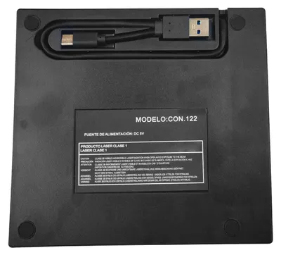 Produktbild von Externes 7-in-1-DVD-Laufwerk für Laptops (USB 3.0) – Tragbarer CD-/VCD-/DVD-Brenner für Windows 7, 8, 10, 11 und Linux