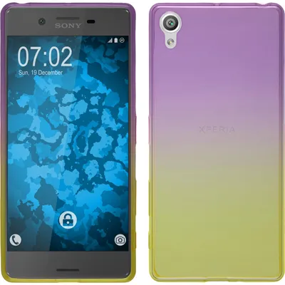Produktbild von PhoneNatic Case kompatibel mit Sony Xperia X - Design:05 Silikon Hülle Ombrè + 2 Schutzfolien