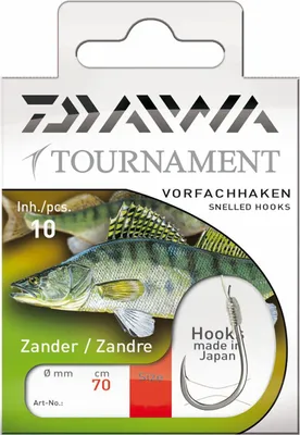 Produktbild von DAIWA TOURNAMENT VORFACHHAKEN, Zanderhaken, silber, 10 Stk., 14462-004