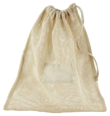 Produktbild von Westford Mill - Turnbeutel, Netzmaterial, Baumwolle LT5062 (44 cm x 38 cm) (Natürlich)