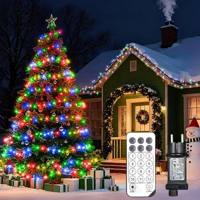 LED-Lichterkette 600 LEDs, 9 m, mehrfarbig, 12 Modi, Timer, Fernbedienung