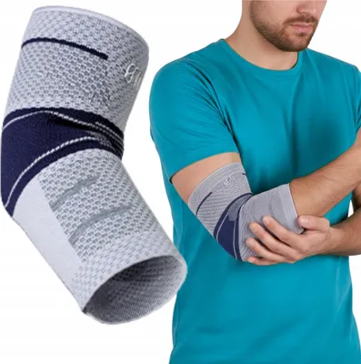 Immagine prodotto di Fit4Med | Bendaggio Compressivo Per Il Gomito Stabilizzazione Elastica L - Compressione A 360°, Maglia 3D, Finestra Di Ventilazione, Senza Cuciture, Unisex