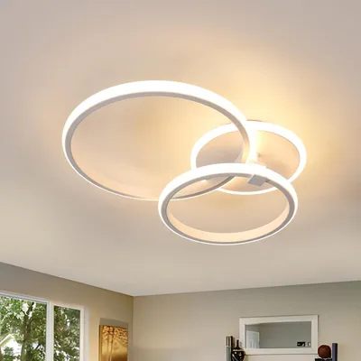 Zdjęcie produktu dla Elegancka lampa sufitowa LED, 42W, 4700lm, nowoczesna, okrągła, biała, barwa światła 3000K