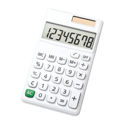 Produktbild von Mechanischer Taschenrechner, 8-stellig, gross, Solarbetrieben und LCD-Display, grosse Tasten, suesser Taschenrechner in Bonbonfarben, geeignet fuers Buero, die Schule, zu Hause, fuer Kinder, Studenten, Buchhalter