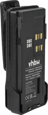 Produktbild von vhbw Akku kompatibel mit Motorola XPR3500, XPR3300, XPR3500e, XPR3000, TRBO, XPR3300e Funkgerät, Walkie Talkie (2200 mAh, 7,4 V, Li-Ion) + Gürtelclip