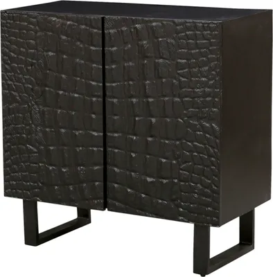 Immagine prodotto di Cassettiera Adriaen 80 cm - Nero, frontale strutturato dal design moderno